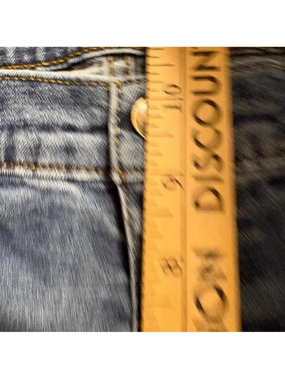 Member's Mark Jeans Mens 38x30 Blue Straight Fit Premium Stretch Denim TORN